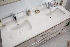 Jussara Ensemble De Salle De Bain | Bois Massif, Plan En Quartz Blanc, Beige, 3 Pièces -Magasin De Meubles 138JSR1287 20 204 17f4