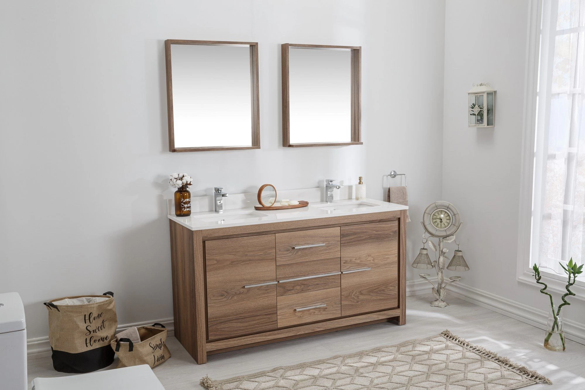 Jussara Ensemble De Meubles De Salle De Bain, 3 Pièces | MDF 100% LAQUERED Et QUARTZ BLANC 1 Jussara Ensemble De Meubles De Salle De Bain, 3 Pièces | MDF 100% LAQUERED Et QUARTZ BLANC