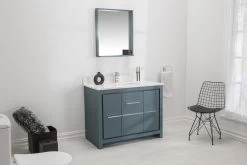 Jussara Ensemble De Meubles De Salle De Bain | Bleu | 2 Pièces | 100% MDF Laqué -Magasin De Meubles 138JSR1307 20 202 6bad