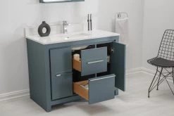 Jussara Ensemble De Meubles De Salle De Bain | Bleu | 2 Pièces | 100% MDF Laqué -Magasin De Meubles 138JSR1307 20 203 1589