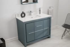Jussara Ensemble De Meubles De Salle De Bain | Bleu | 2 Pièces | 100% MDF Laqué -Magasin De Meubles 138JSR1307 20 204 d116
