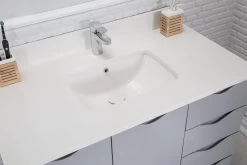 Jussara - Ensemble De Meubles De Salle De Bains | 2 Pièces En Bois Massif | Comptoir En Quartz | Gris -Magasin De Meubles 138JSR1321 20 204 0c99
