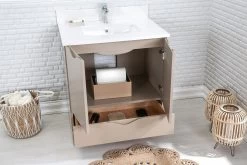 Jussara 2-Piece Bathroom Furniture Set | Cappuccino | 100% Wood And Quartz -Magasin De Meubles 138JSR1326 20 203 f63f