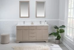 Jussara Ensemble De Meubles De Salle De Bains | 3 Pièces | Cappuccino | 100% MDF