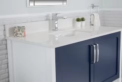 Jussara" Ensemble De Meubles De Salle De Bain | 2 Pièces | 100% Bois Massif | Bleu Foncé -Magasin De Meubles 138JSR1349 20 205 665d