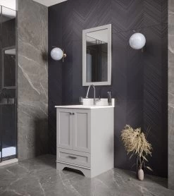 Jussara Ensemble De Meubles De Salle De Bains Avec Comptoir En Quartz (gris) -Magasin De Meubles 138JSR1353 20 204 b54f