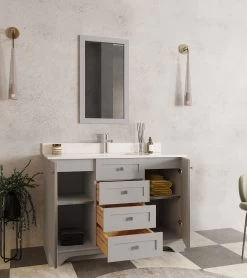 Jussara Ensemble De Meubles De Salle De Bain | 2PC | Gris | 100% Bois -Magasin De Meubles 138JSR1357 20 202 bf87