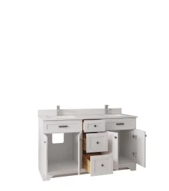 Jussara Ensemble De Meubles De Salle De Bain - 3 Pièces | 100% MDF | Comptoir En Quartz Blanc -Magasin De Meubles 138JSR1372 20 207 8a13