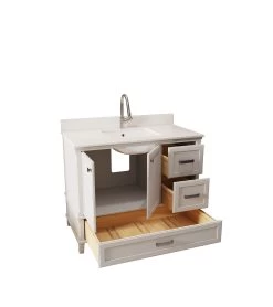 Jussara Meuble De Salle De Bain | 2pcs | 100% MDF Laqué | Lavabo En Quartz Blanc -Magasin De Meubles 138JSR1377 20 207 b36f