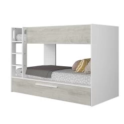 Lit Superposé Cassie 90x200 Avec Tiroir De Lit - Blanc -Magasin De Meubles 1411.10.01.0101 202 afbb