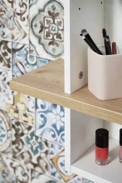 Armoire De Toilette Nove Mila 90cm - Blanc/chêne -Magasin De Meubles 1436 513 det ablage b 93f1