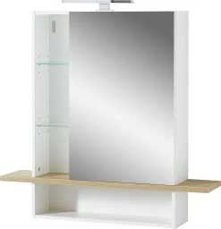 Armoire De Toilette Nove Mila 90cm - Blanc/chêne -Magasin De Meubles 1436 513 pe a cut a6cf