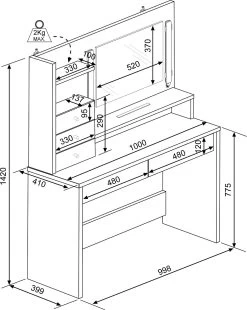 Coiffeuse Wish - Blanc -Magasin De Meubles 1725 300 c23f