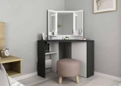 Coiffeuse D'angle Chic - Gris/blanc -Magasin De Meubles 1746 000a b703 1