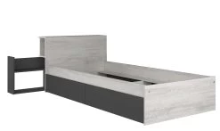 Lit Simple Kazim 90x200 Avec Espaces De Rangement - Gris 8 Lit Simple Kazim 90x200 Avec Espaces De Rangement - Gris -Magasin De Meubles 1772 101 0cb2