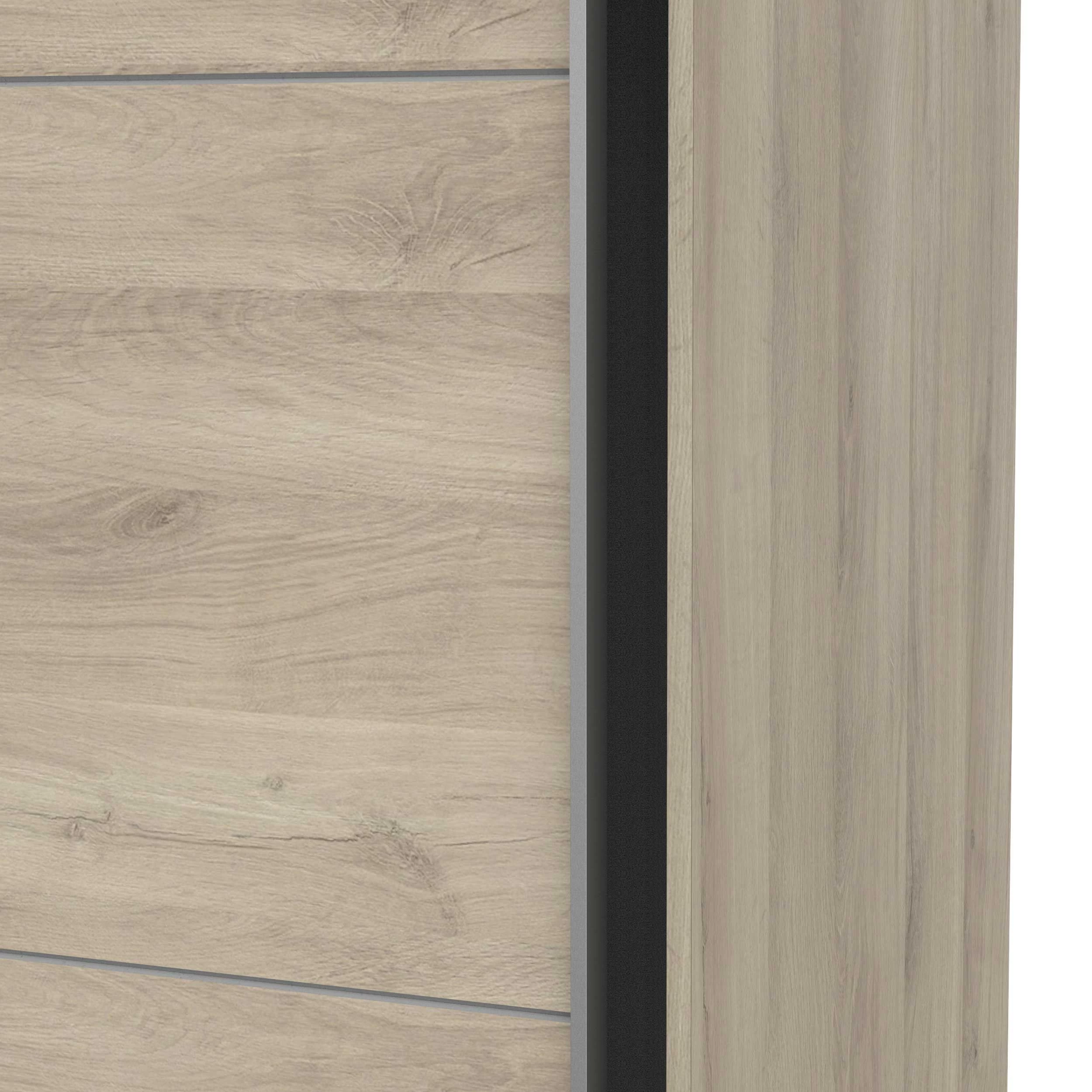 Penderie Spectre 116cm Avec Portes Coulissantes - Chêne 3 Penderie Spectre 116cm Avec Portes Coulissantes - Chêne – Image 3