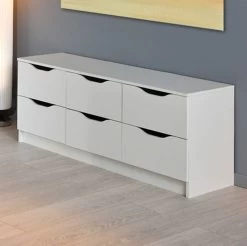 Chiffonnier Westphalen 6 Tiroirs - Blanc