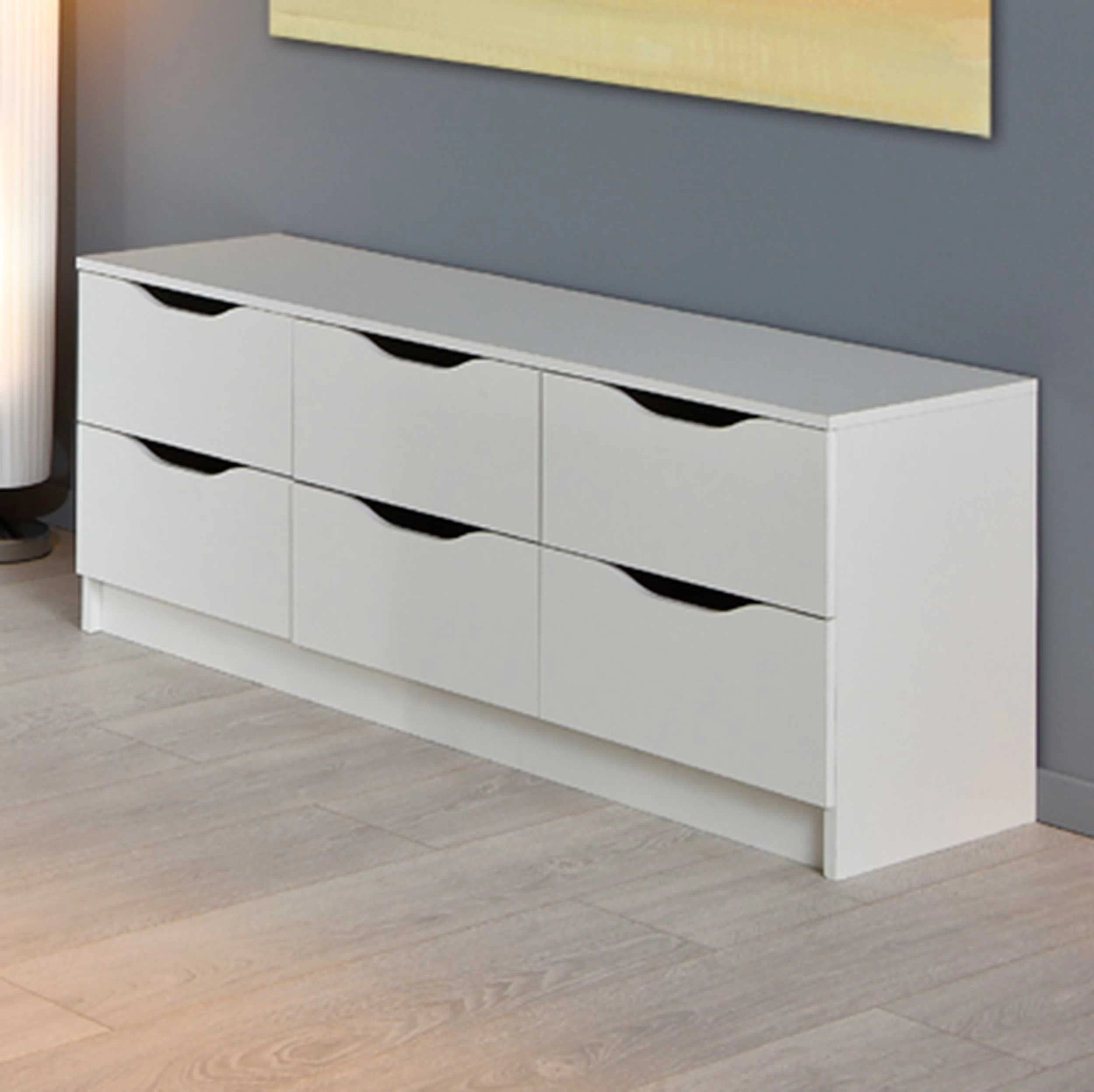 Chiffonnier Westphalen 6 Tiroirs - Blanc 1 Chiffonnier Westphalen 6 Tiroirs - Blanc