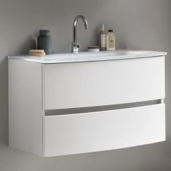 Meuble Vasque Kornel 80cm Avec Vasque Blanche - Blanc