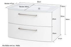 Meuble Vasque Stivan 80cm Avec Vasque Grise - Béton -Magasin De Meubles 198.1.3218 5 e715