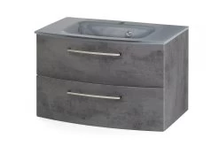 Meuble Vasque Stivan 80cm Avec Vasque Grise - Béton -Magasin De Meubles 198.2.3218 1 047f