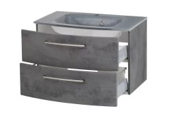 Meuble Vasque Stivan 80cm Avec Vasque Grise - Béton -Magasin De Meubles 198.2.3218 2b 26ad