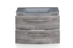 Meuble Vasque Stivan 80cm Avec Vasque Grise - Chêne Gris -Magasin De Meubles 198.2.3220 2a bf00