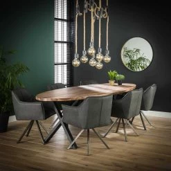 Table à Manger Ovale Dahlia 270cm - Noyer 10 Table à Manger Ovale Dahlia 270cm - Noyer -Magasin De Meubles 2044 21 2 04e8