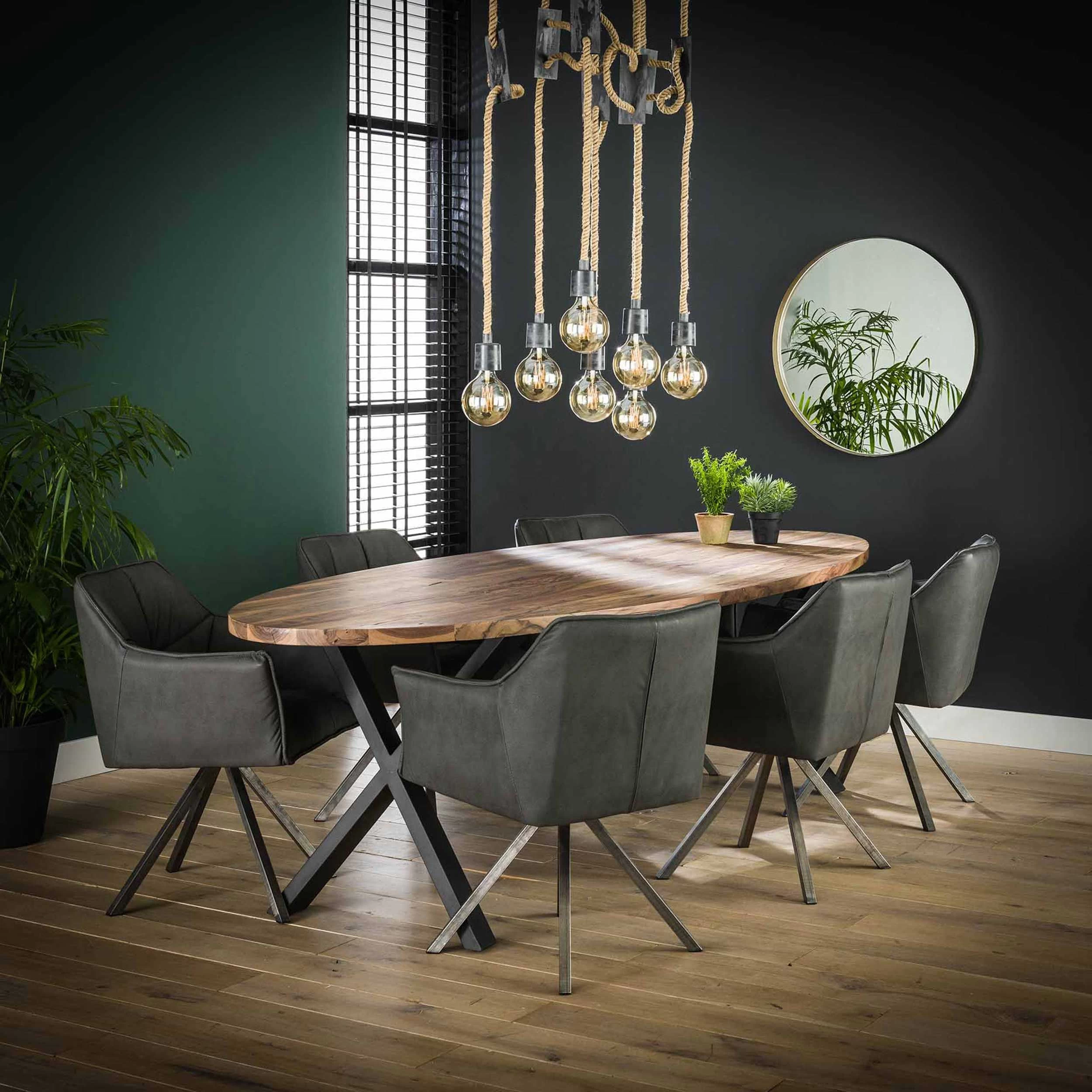 Table à Manger Ovale Dahlia 270cm - Noyer 5 Table à Manger Ovale Dahlia 270cm - Noyer – Image 5