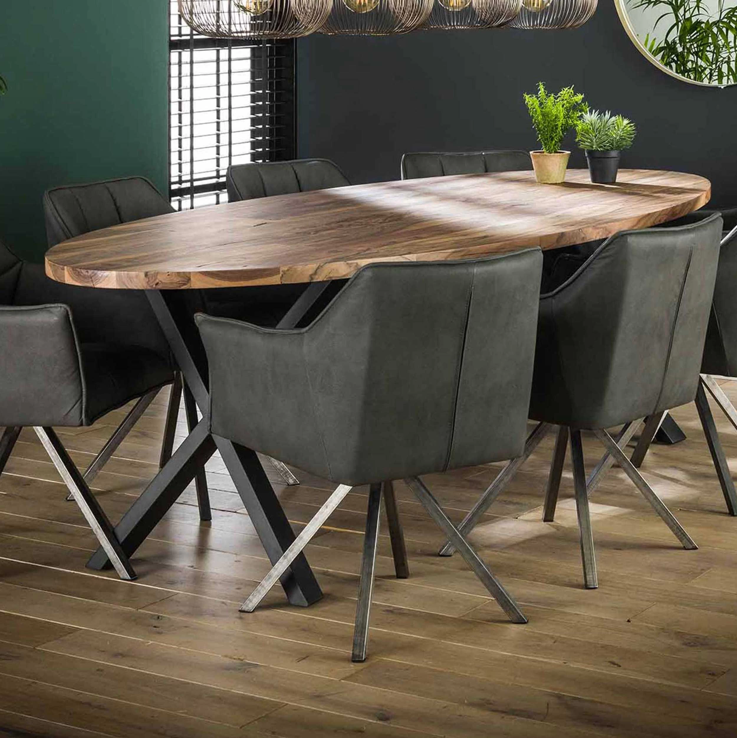 Table à Manger Ovale Dahlia 270cm - Noyer 1 Table à Manger Ovale Dahlia 270cm - Noyer