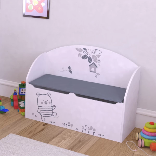 Coffre à Jouets Berrie-blanc Mat/gris Clair 1 Coffre à Jouets Berrie-blanc Mat/gris Clair