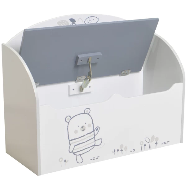 Coffre à Jouets Berrie-blanc Mat/gris Clair 3 Coffre à Jouets Berrie-blanc Mat/gris Clair – Image 3