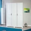 Garde-robe Xavier 138cm 3 Portes - Blanc