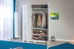 Garde-robe Xavier 138cm 3 Portes - Blanc -Magasin De Meubles 20902770 11 f604