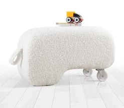 Fauteuil En Fausse Fourrure | 35cm Éponge Orthopédique | Blanc