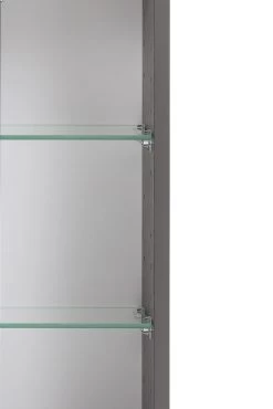 Armoire De Toilette Kornel/Luna 80cm 3 Portes & éclairage LED - Gris Graphite -Magasin De Meubles 211.1.0042 14 ab23