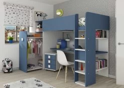 Armoire Pour Lit Mezzanine Jet - Bleu -Magasin De Meubles 2286 2276 2296 001 ac29