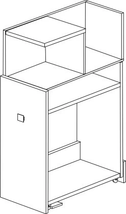 Armoire Pour Lit Mezzanine Jet - Bleu -Magasin De Meubles 2286 2287 2288 251 392e