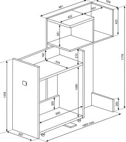 Armoire Pour Lit Mezzanine Jet - Bleu -Magasin De Meubles 2286 2287 2288 300 a156