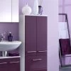 Armoire Salle De Bains Small 50cm 2 Tiroirs & 2 Portes - Violet Brillant