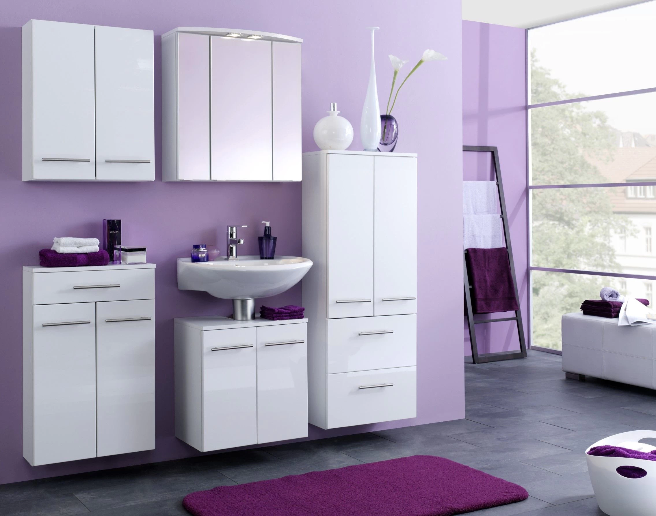 Meuble Sous Lavabo Small 50cm - Blanc Brillant 2 Meuble Sous Lavabo Small 50cm - Blanc Brillant – Image 2