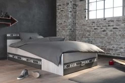 Lit Enfant Fabien 90x200 - Brun/gris -Magasin De Meubles 2311 LITI TICO FABRIC 20200213010757 fd88