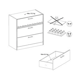 Commode Carlos 3 Tiroirs 12 Commode Carlos 3 Tiroirs -Magasin De Meubles 2498co3t picto mm 2 baf9