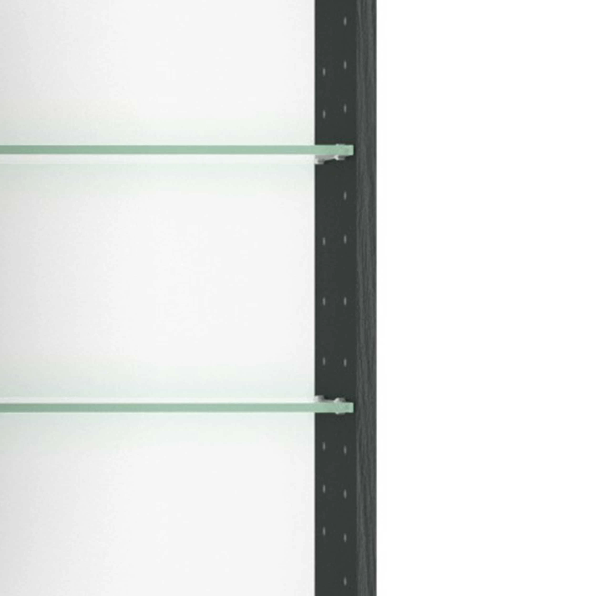 Armoire De Toilette Lotuk 60cm 3 Portes - Gris Graphite 5 Armoire De Toilette Lotuk 60cm 3 Portes - Gris Graphite – Image 5