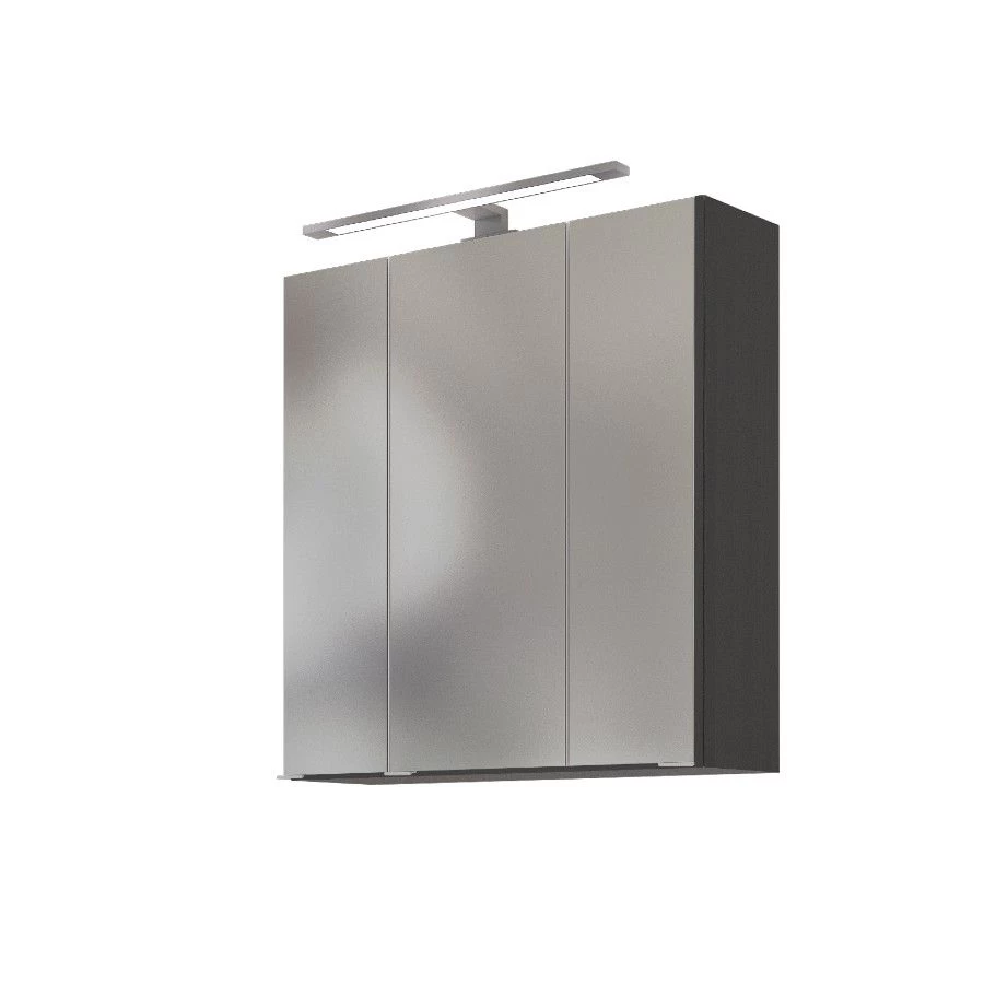Armoire De Toilette Lotuk 60cm 3 Portes - Gris Graphite 10 Armoire De Toilette Lotuk 60cm 3 Portes - Gris Graphite – Image 10