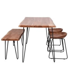 Table à Manger 130 Cm - Acacia -Magasin De Meubles 2534 15 3 b048