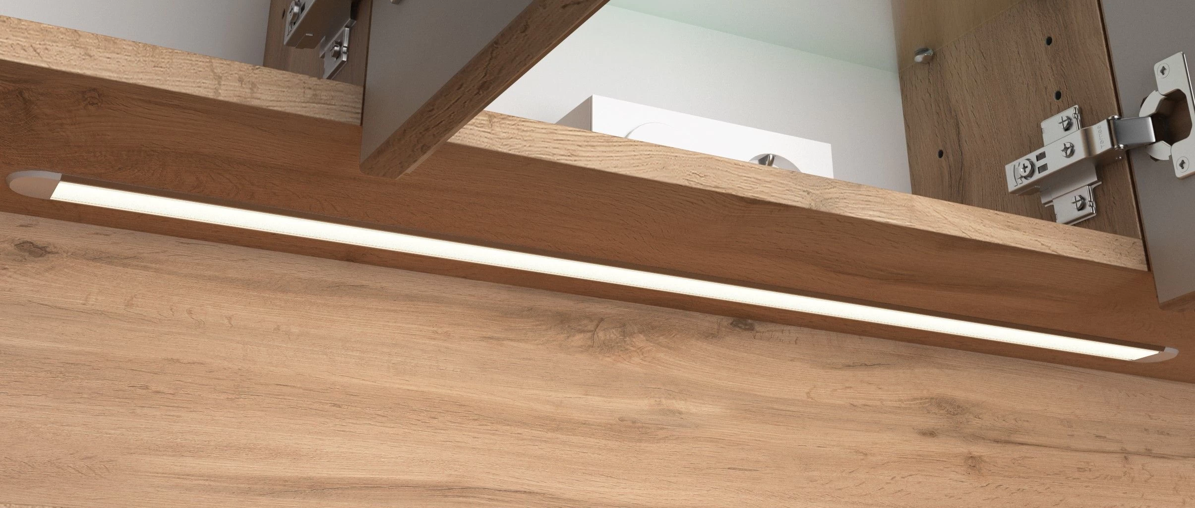 Armoire De Toilette Sefa 60cm 3 Portes - Chêne Wotan 2 Armoire De Toilette Sefa 60cm 3 Portes - Chêne Wotan – Image 2