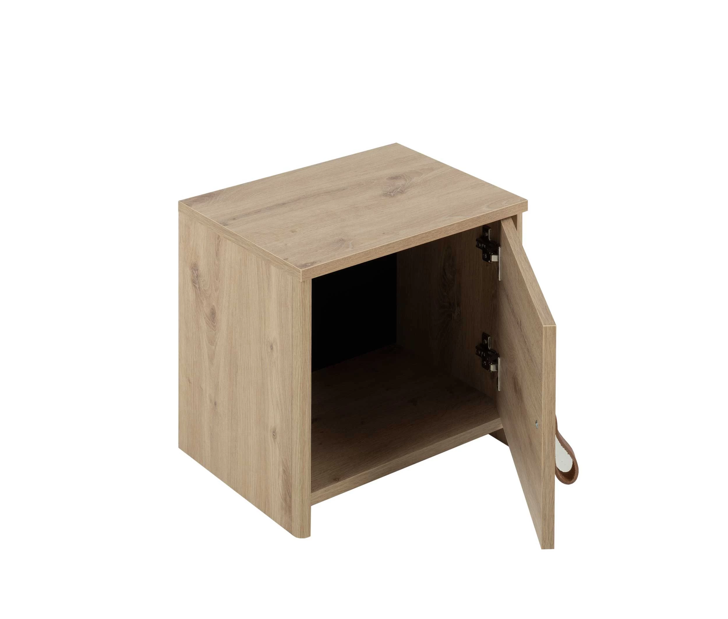 Table De Chevet Liam 1 Porte - Chêne Artisan 2 Table De Chevet Liam 1 Porte - Chêne Artisan – Image 2