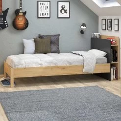 Lit Simple Liam 90x190 - Chêne Artisan