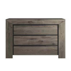 Commode East 3 Tiroirs - Chêne Foncé -Magasin De Meubles 2 BRUGGE CH3H MH3J 05 1H3J160 01 5f1b